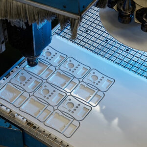 industrial plastic part cutting